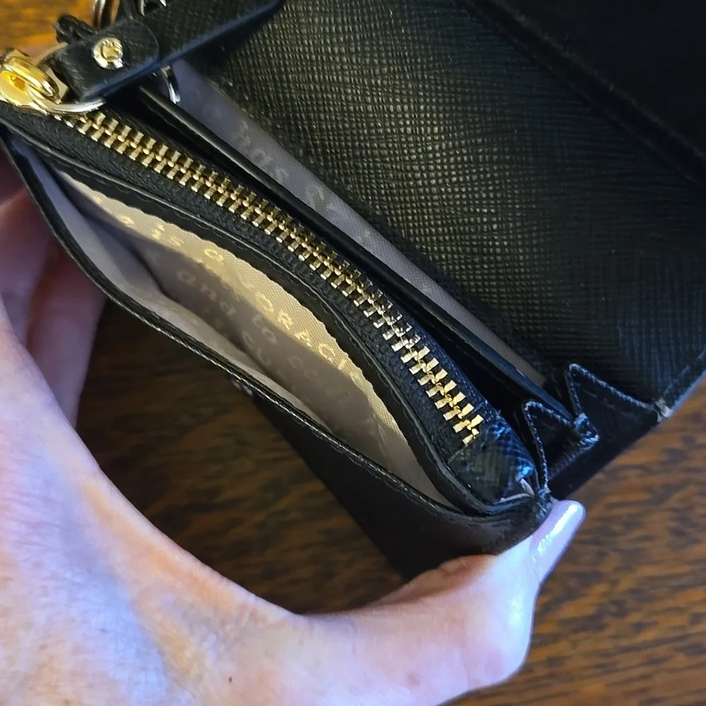 Kate Spade Compact Wallet With Key Ring In Red Poppy Field - Picture 7 of 16